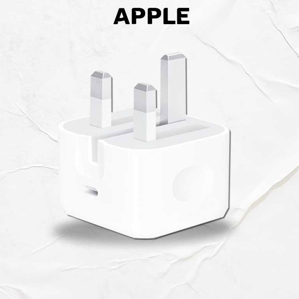 25W USB-C Power Adapter for iPhone X to 15 Pro Max - Fast Charging with 12-Month Warranty (3 Pin).