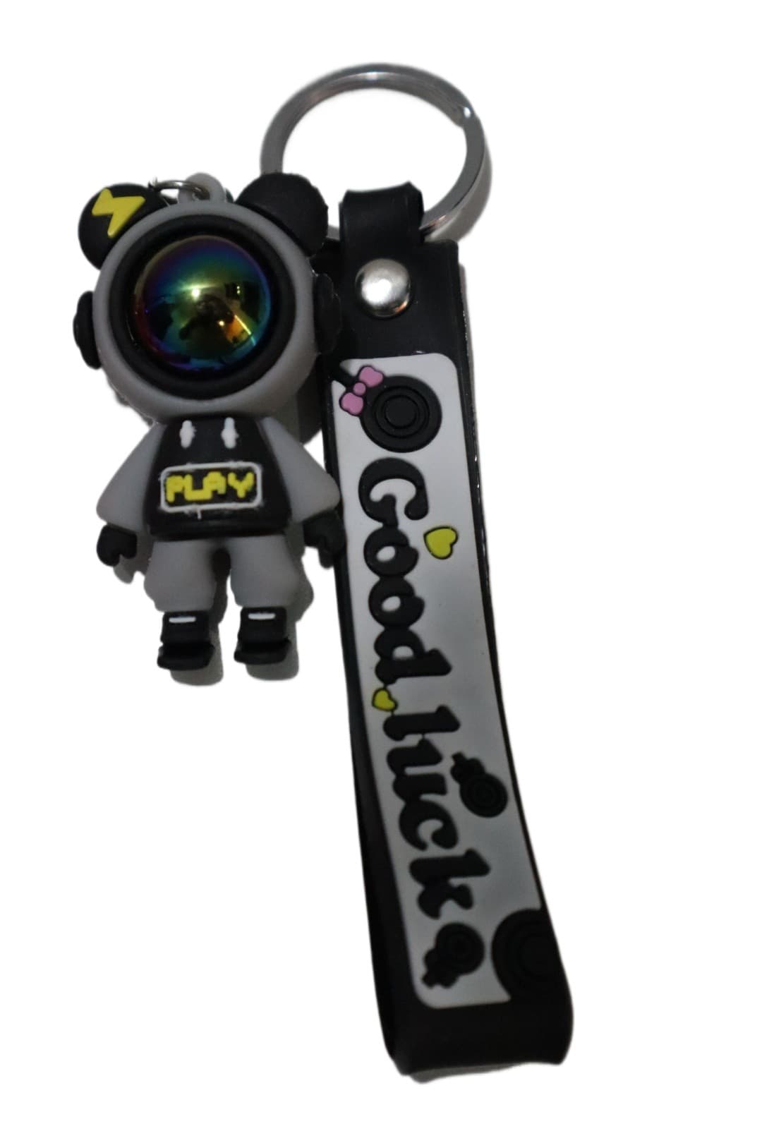 Multi-Space Astronaut Keychain - Stylish Rubber Keyring for Girls & Boys | Resin Robot Motorcycle & Bike Collectible Strap - Perfect Couple Keychain Gift.