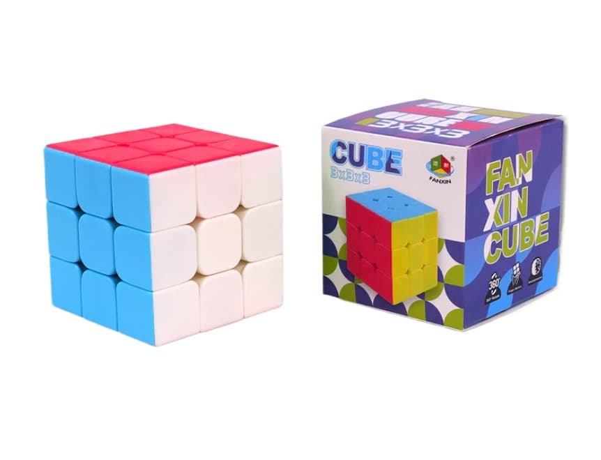 FanXin Speed Magic Cube 3x3 Stickerless - Suitable for Age 3+ and Up!