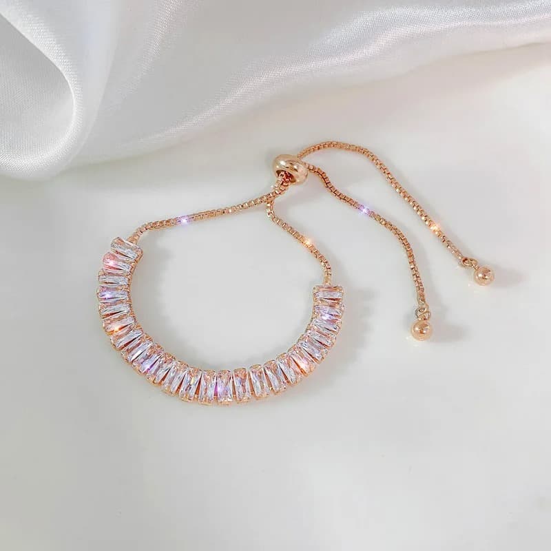 Full of Rhinestone Stainless Steel Bracelet For Women 2022 New Designer Shiny Luxury Zircon Adjustable Bracelets Jewellery Gift.