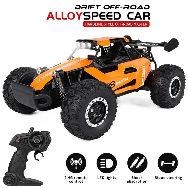 2.4G 1:16/1:20 RC Off-Road Car with LED Lights | 2WD Remote Control Climbing Vehicle | Kids Outdoor Toy Gifts.