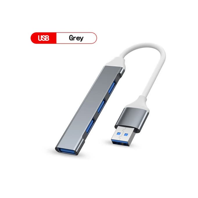 High-Speed 4 Port USB 3.0 Hub Splitter - 5Gbps for PC/Laptop Accessories.