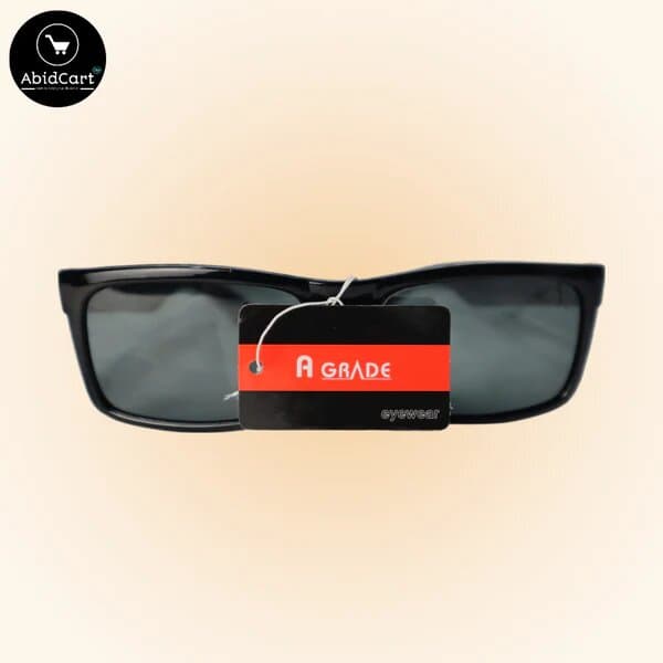 A Grade Black Polarized Sunglasses for Men - Stylish UV Protection Eyewear.