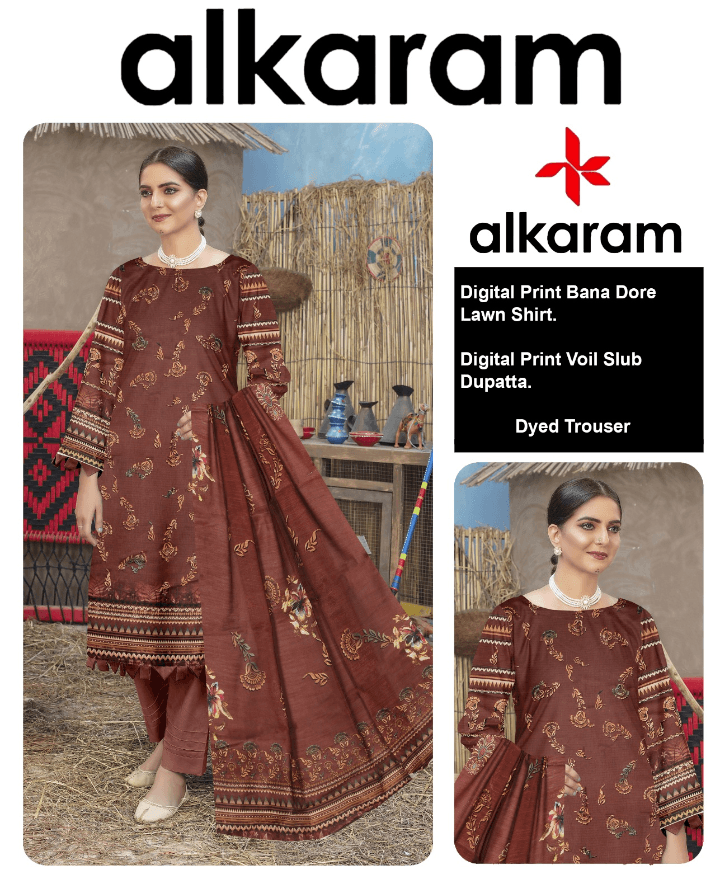 Alkaram Premium Unstitched 3-Piece Suit Collection â Trendy & Elegant Formal/Casual Wear for Women.