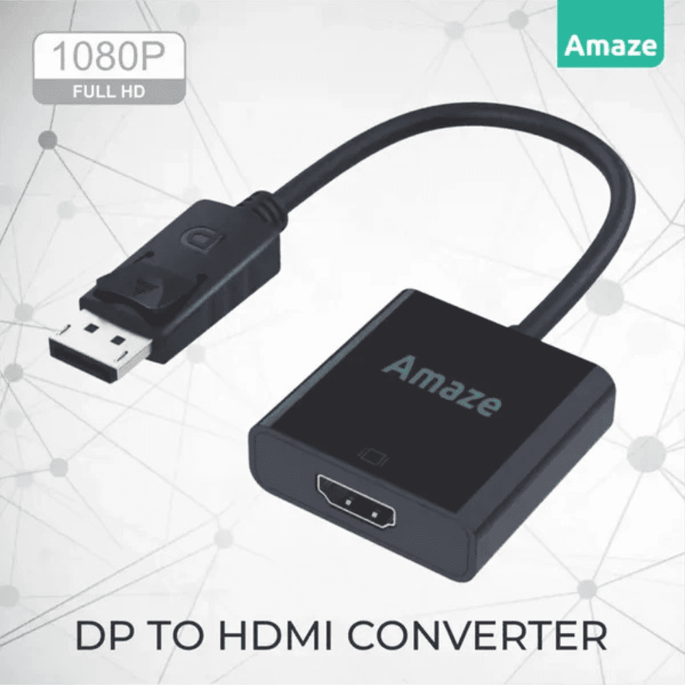 AMAZE A812 DP to HDMI Adapter â High-Speed DisplayPort to HDMI Converter for 1080P Full HD  Resolution.