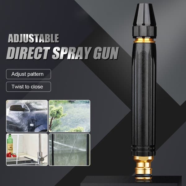 Heavy-Duty Metal Car Wash Water Nozzle with Adjustable Spray Patterns for High-Pressure Cleaning.