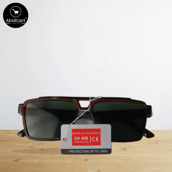 Classic Unisex Rectangular Sunglasses with 100% UV400 Protection.