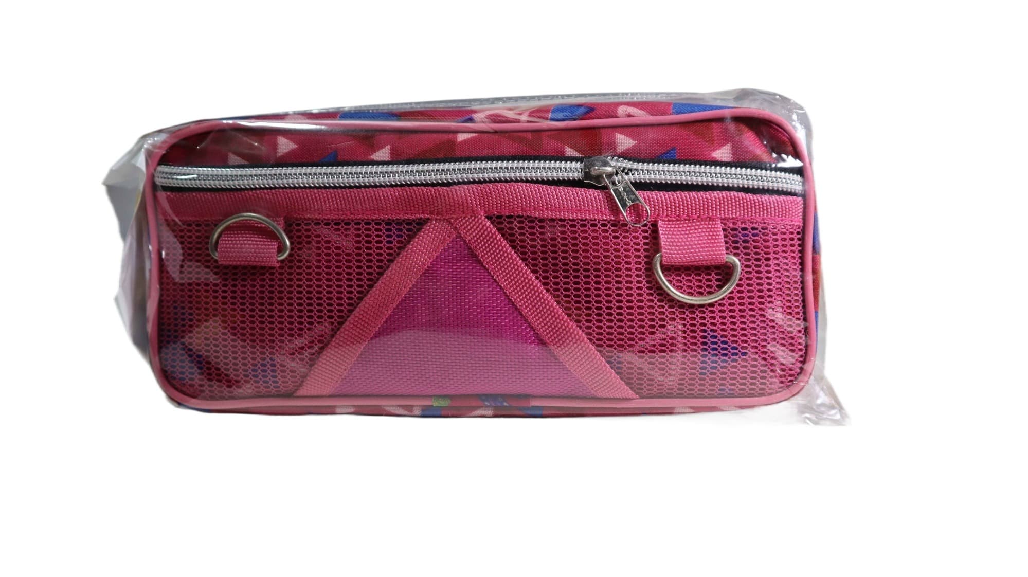 Fancy Double-Pocket Geometry Pouch: Large Capacity, Cute Design for School Kids - Ideal Pencil Case for Students Boys & Girls.