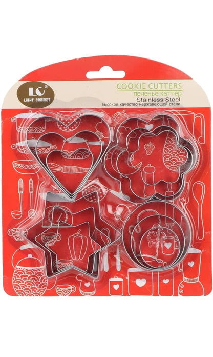 Premium Silver Stainless Steel Cookie Cutter Set - Durable, Rust-Proof Shapes for Baking, Holiday, and Party Treats. - Abid Cart