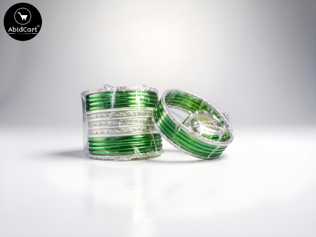 14 August Jashan-e-Azadi Green & White Bangles for Girls – Pakistani Independence Day Accessories, Stylish Traditional Bangles for Festive Celebrations. - Abid Cart