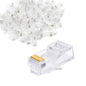 50-Pcs Pack Cat5, Cat5E, Cat6 RJ45 Connectors - High-Speed Ethernet Networking for Home & Office. - Abid Cart
