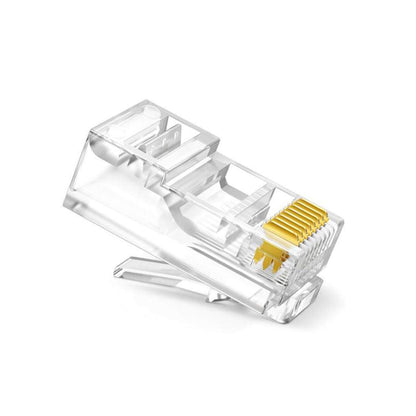 50Pcs -Pack Cat5, Cat5E, Cat6 RJ45 Connectors - High-Speed Ethernet Networking for Home & Office. - Abid Cart
