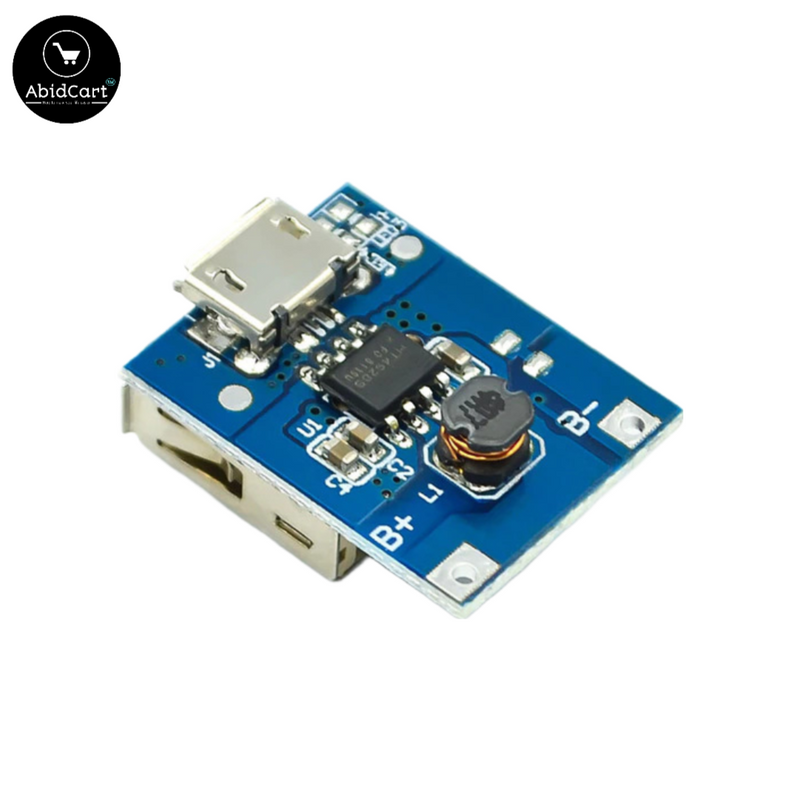 2-in-1 Power Bank Circuit Charging Module - 5V Lithium Battery Charger & Step-Up Boost Board for DIY (Micro USB Li-Po/Li-ion 18650). - Abid Cart