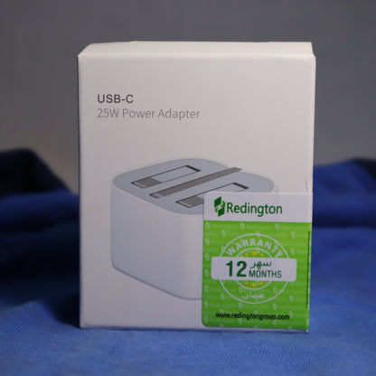 25W USB-C Power Adapter for iPhone X to 15 Pro Max - Fast Charging with 12-Month Warranty (3 Pin).