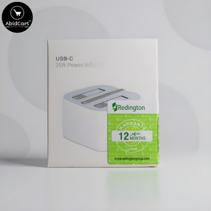 25W USB-C Power Adapter for iPhone X to 15 Pro Max - Fast Charging with 12-Month Warranty (3 Pin). - Abid Cart