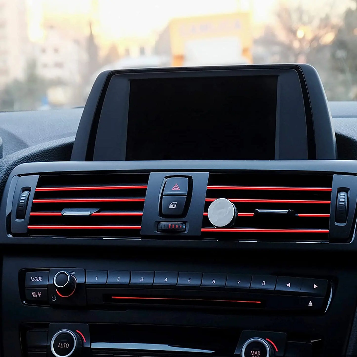 10Pcs U-shaped Car Air Outlet Decorative Strip Chrome-Plated PVC Car Interior Styling Decor Clip Trim Auto Interior Accessories. - Abid Cart