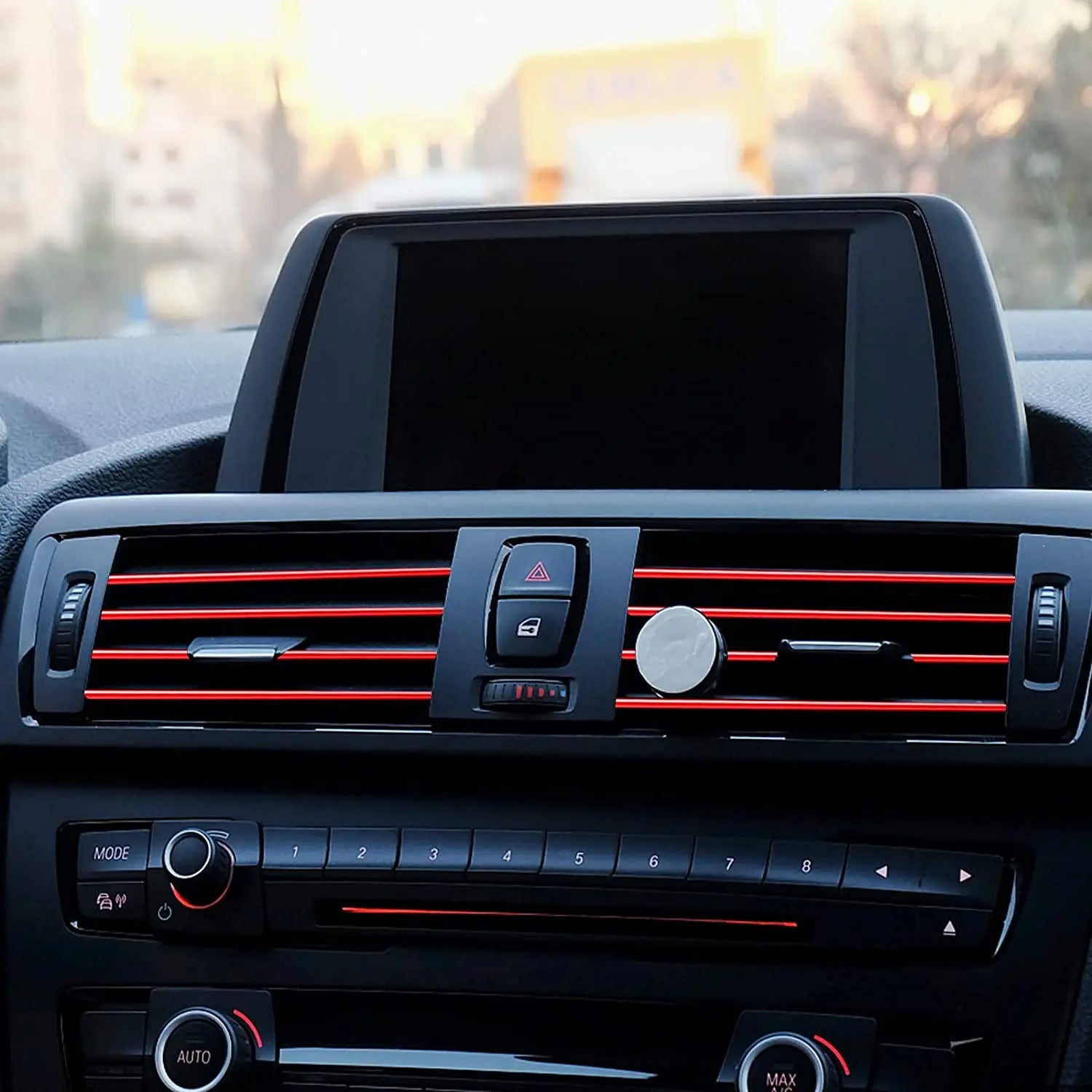 10Pcs U-shaped Car Air Outlet Decorative Strip Chrome-Plated PVC Car Interior Styling Decor Clip Trim Auto Interior Accessories. - Abid Cart