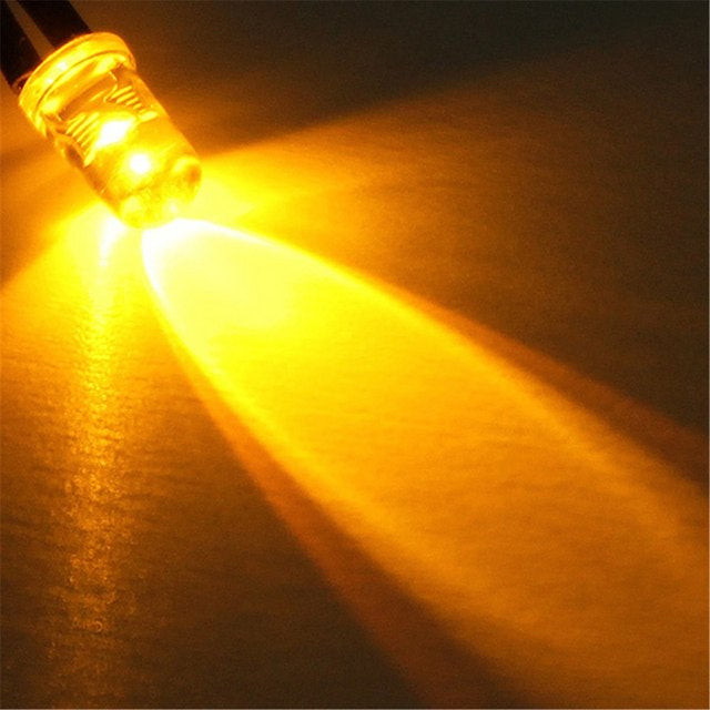 50pcs 5mm LED Crystal Clear Light Emitting Diodes - Bright Indicator Bulbs for Electronic Circuits, RoHS Compliant. - Abid Cart
