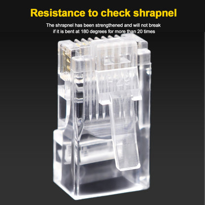 50-Pcs Pack Cat5, Cat5E, Cat6 RJ45 Connectors - High-Speed Ethernet Networking for Home & Office. - Abid Cart