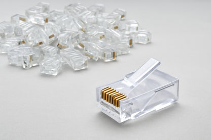 50Pcs -Pack Cat5, Cat5E, Cat6 RJ45 Connectors - High-Speed Ethernet Networking for Home & Office. - Abid Cart
