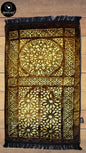 Premium Plush Velvet Prayer Mat - Orthopedic Foam, Anti-Slip Quilted Jai Namaz, Printed Jaye Namaz 70x110cm, Luxury Religious Prayer Rug. - Abid Cart