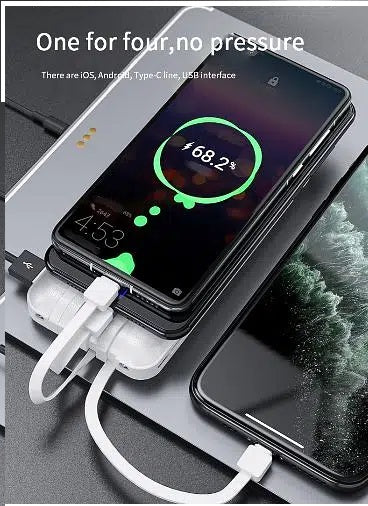 J Cell 10000mAh Power Bank – 4-in-1 Compact Portable Charger for All Devices, Original Design, Fast Charging. - Abid Cart