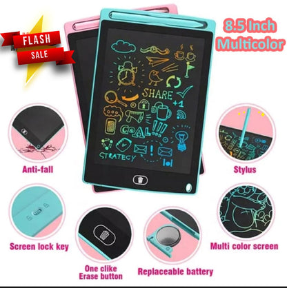 8.5 Inch Multicolor LCD Writing Tablet: Affordable Kids' Educational Toy & Daily Memo Pad. - Abid Cart