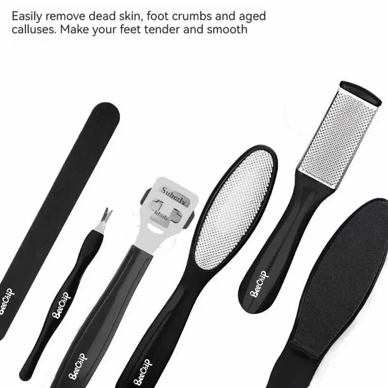 8 PCS Foot Grinder To Remove Dead Skin Calluses Household Pedicure Foot Shaving Foot Sanding Sanding Board Pedicure Tool Set. - Abid Cart