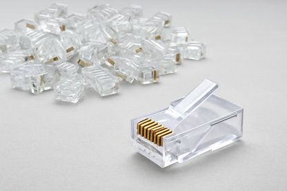 50-Pcs Pack Cat5, Cat5E, Cat6 RJ45 Connectors - High-Speed Ethernet Networking for Home & Office. - Abid Cart