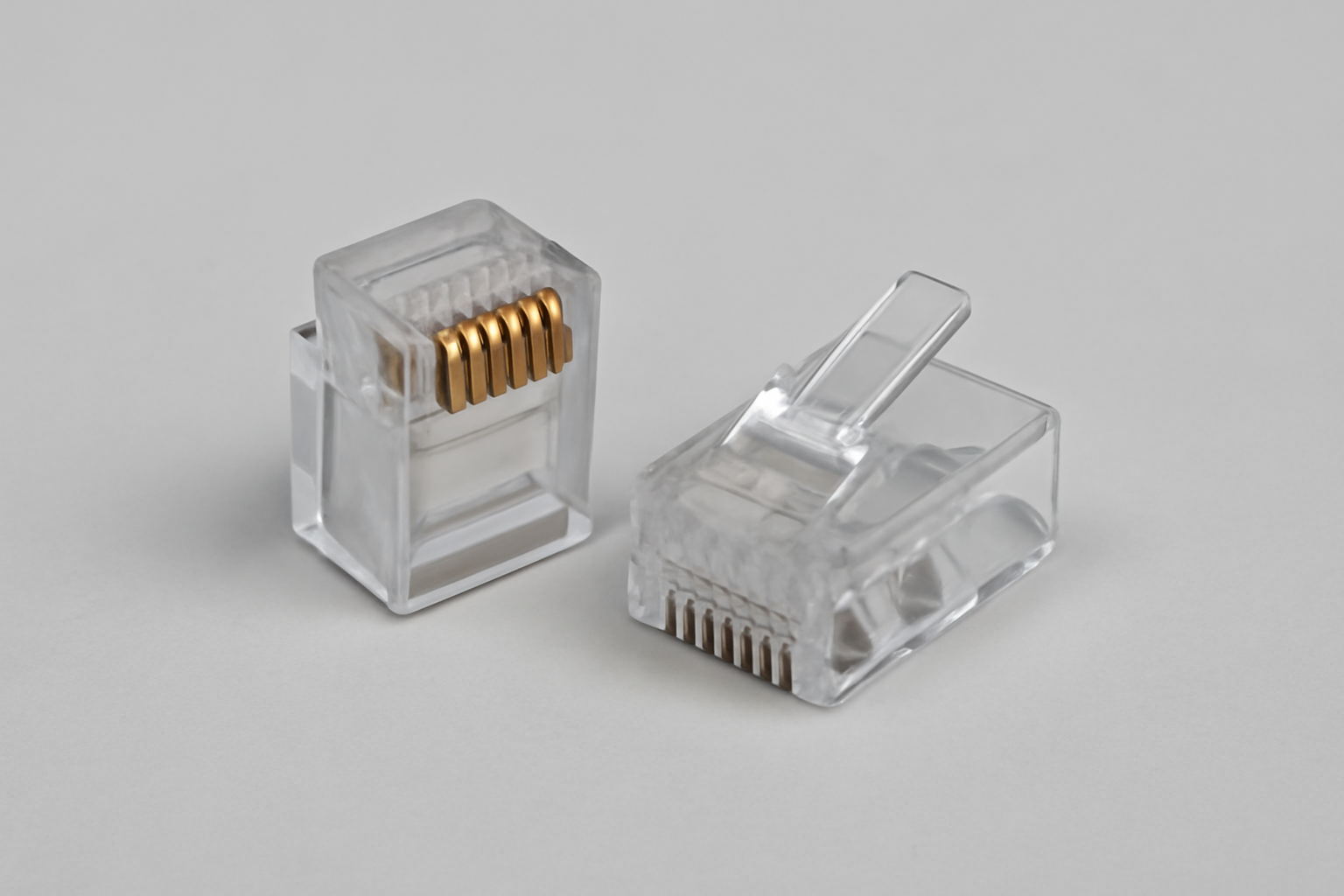 50PCS RJ11 6P6C Telephone Internet Modular Plug Jack Connector - Gold-Plated 6U Crystal Heads for Enhanced Signal Quality. - Abid Cart