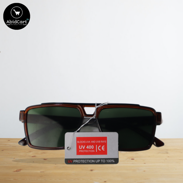 Classic Unisex Rectangular Sunglasses with 100% UV400 Protection. - Abid Cart