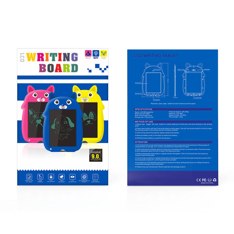 Colorful LCD Drawing Tablet - Cartoon & Fish Style for Kids & Adults | Erasable E-writer Digital Memo Pad. - Abid Cart