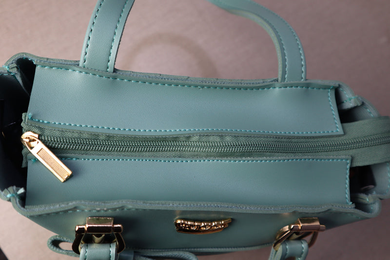 Elegant Green Faux Leather Handbag with Bow Design Women’s Fashion Purse Trendy Shoulder Bag. - Abid Cart