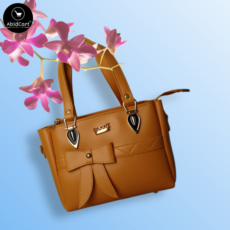 Elegant Green Faux Leather Handbag with Bow Design Women’s Fashion Purse Trendy Shoulder Bag. - Abid Cart