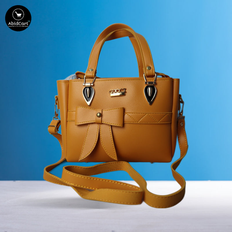 Elegant Green Faux Leather Handbag with Bow Design Women’s Fashion Purse Trendy Shoulder Bag. - Abid Cart