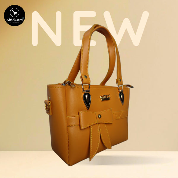 Elegant Green Faux Leather Handbag with Bow Design Women’s Fashion Purse Trendy Shoulder Bag. - Abid Cart