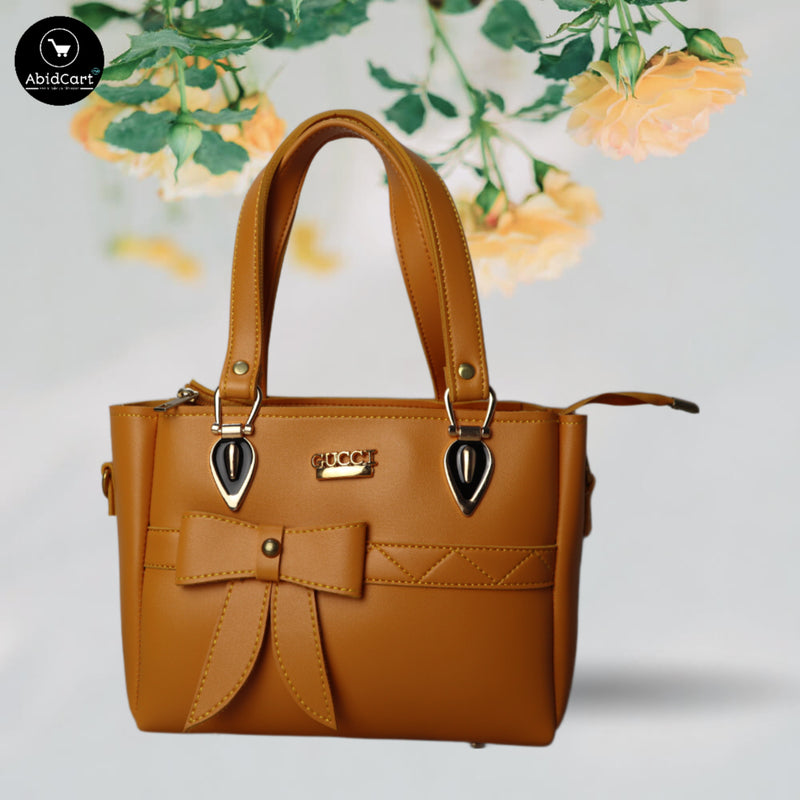 Elegant Green Faux Leather Handbag with Bow Design Women’s Fashion Purse Trendy Shoulder Bag. - Abid Cart