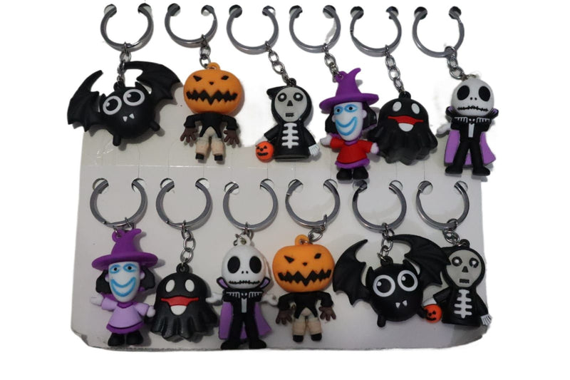 Halloween Keychains: Resin Pumpkin, Ghost, Grim Reaper - Fashion Gift for Men & Women, Car & Bag Key Ring. - Abid Cart
