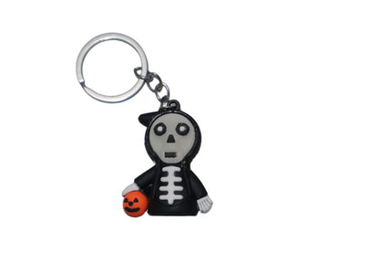 Halloween Keychains: Resin Pumpkin, Ghost, Grim Reaper - Fashion Gift for Men & Women, Car & Bag Key Ring. - Abid Cart