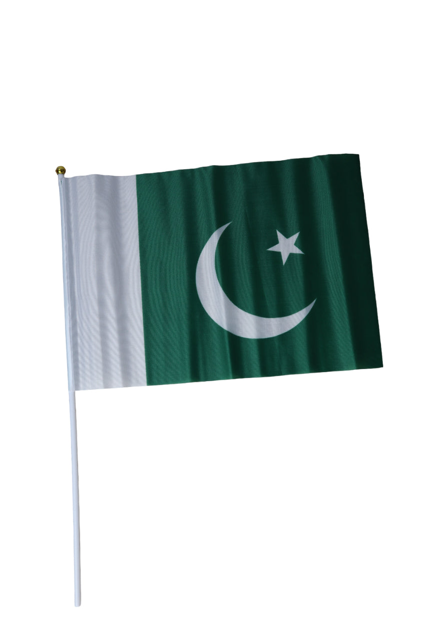 High-Quality Pakistani Flag for 14 August Independence Day - Durable & Vibrant Colors. (Pack of 4 pieces) - Abid Cart
