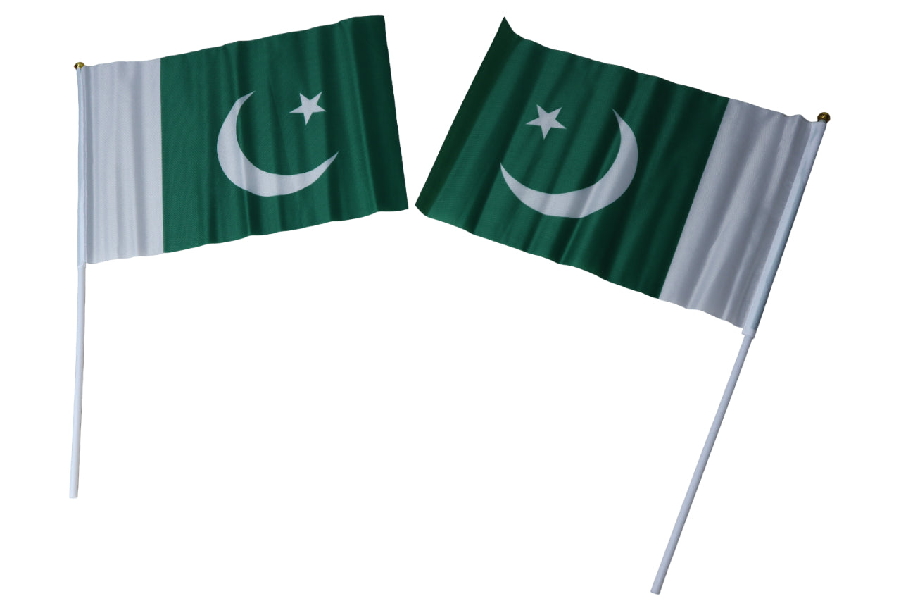 High-Quality Pakistani Flag for 14 August Independence Day - Durable & Vibrant Colors. (Pack of 4 pieces) - Abid Cart