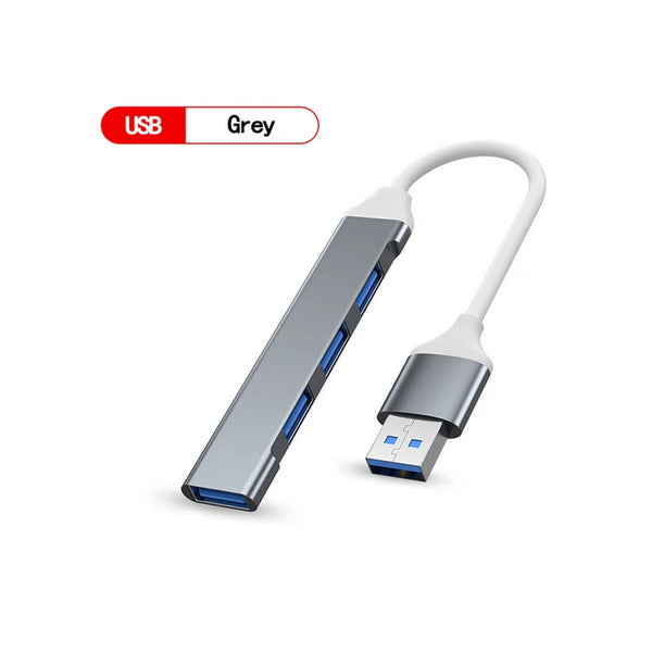 High-Speed 4 Port USB 3.0 Hub Splitter - 5Gbps for PC/Laptop Accessories. - Abid Cart
