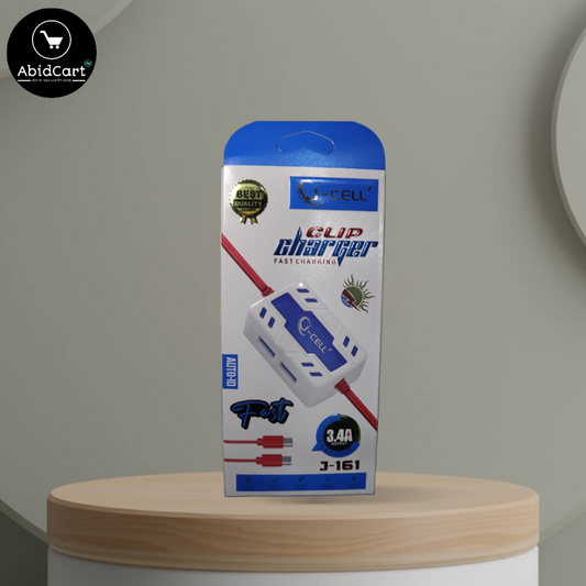 J-Cell Clip Charger Fast Charging 3.4A Output J-161 with Auto-ID Technology for Quick and Efficient Device Charging.