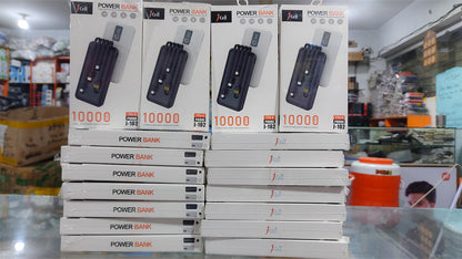 J Cell 10000mAh Power Bank – 4-in-1 Compact Portable Charger for All Devices, Original Design, Fast Charging. - Abid Cart