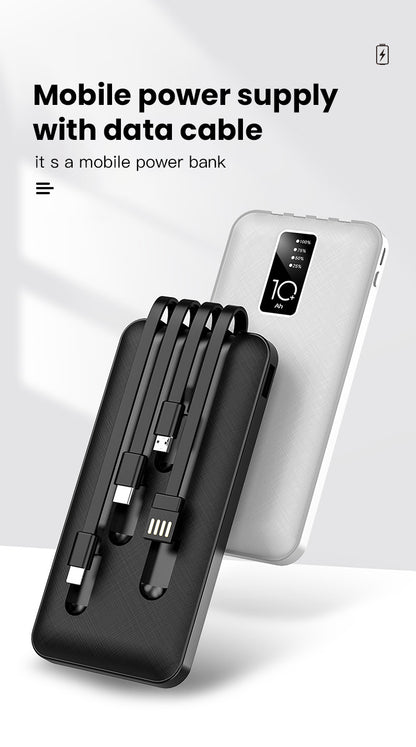 J Cell 10000mAh Power Bank – 4-in-1 Compact Portable Charger for All Devices, Original Design, Fast Charging. - Abid Cart