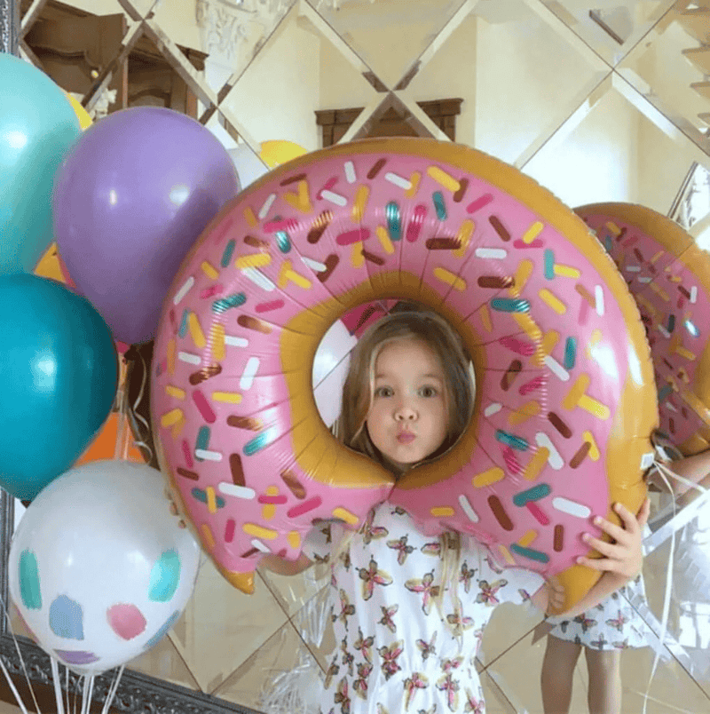 Jumbo Size Donut Foil Balloons - 5 Piece Set, Large & Colorful Party Decorations for Birthdays, Weddings & Events. - Abid Cart