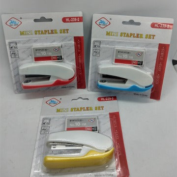 Mini Stapler Set 2 in 1 in Different Colors - Stapler with Stapler Pins for Offices, Home, School Stationery. - Abid Cart
