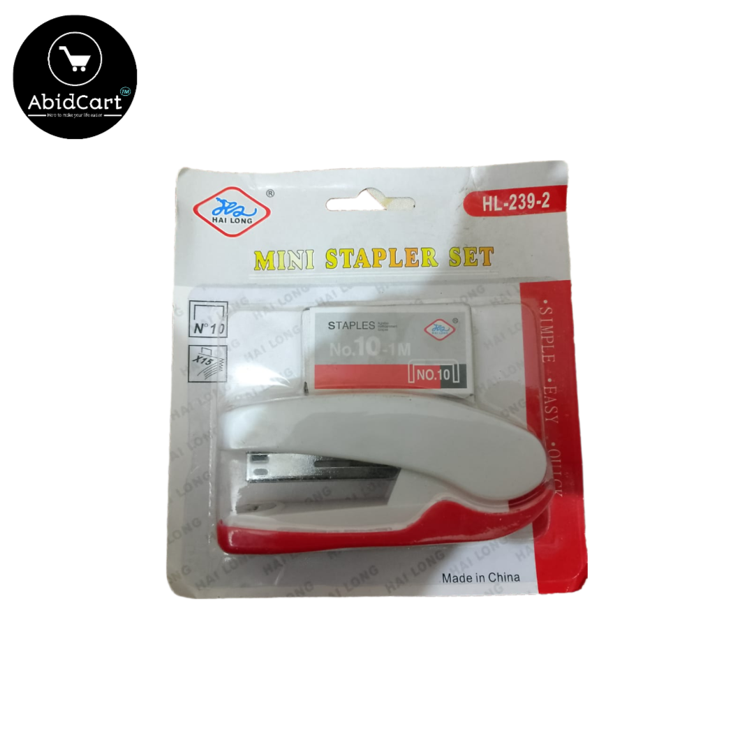 Mini Stapler Set 2 in 1 in Different Colors - Stapler with Stapler Pins for Offices, Home, School Stationery. - Abid Cart