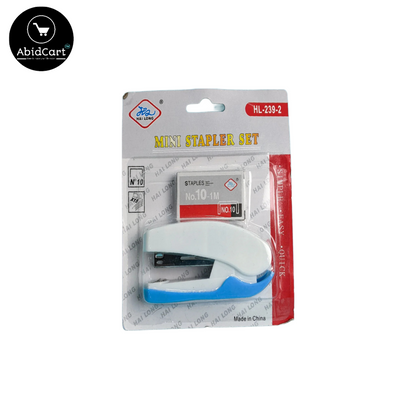 Mini Stapler Set 2 in 1 in Different Colors - Stapler with Stapler Pins for Offices, Home, School Stationery. - Abid Cart