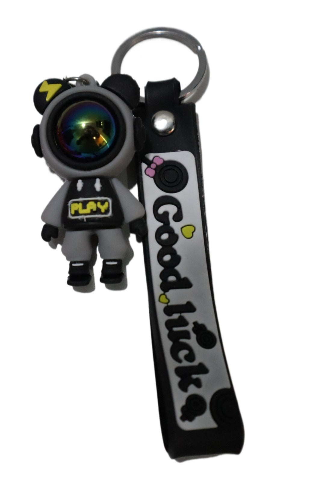 Multi Space Astronaut Keychain - Rubber Key Chain for Girls & Boys | Motorcycle Collectable Strap Resin Robot Bike Keyring - Couple Keychain. - Abid Cart